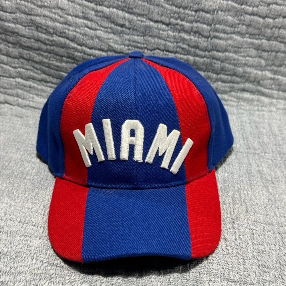 Miami‎ Ohio Redhawks Hat NCAA Red And Blue Strapback NWOT Adult Adjustable